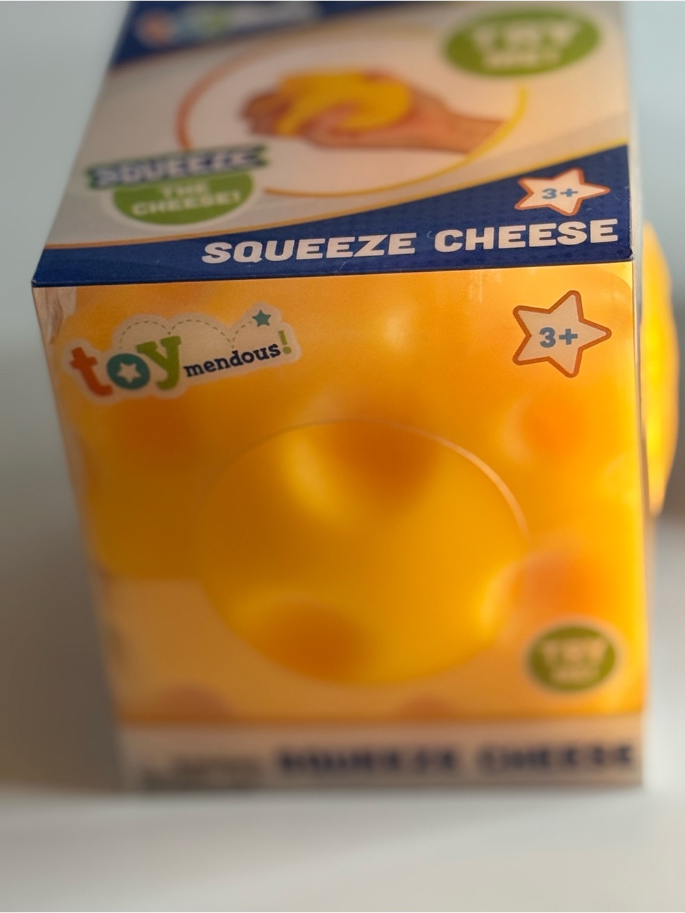 Large Squeeze Cheese Kids Sensory Toy - Yellow
